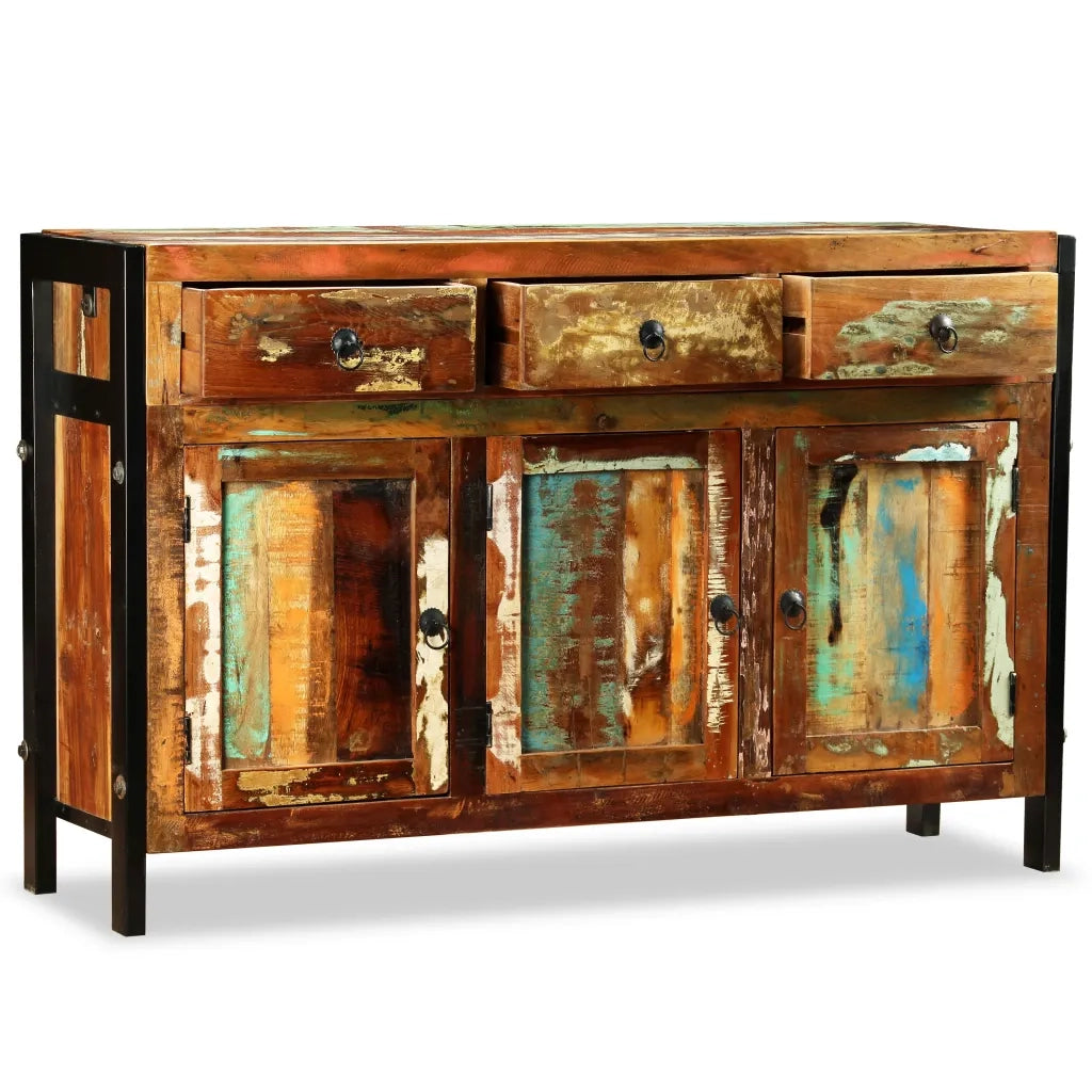 Credenza in Legno Massello di Recupero 120x35x76 cm 243984
