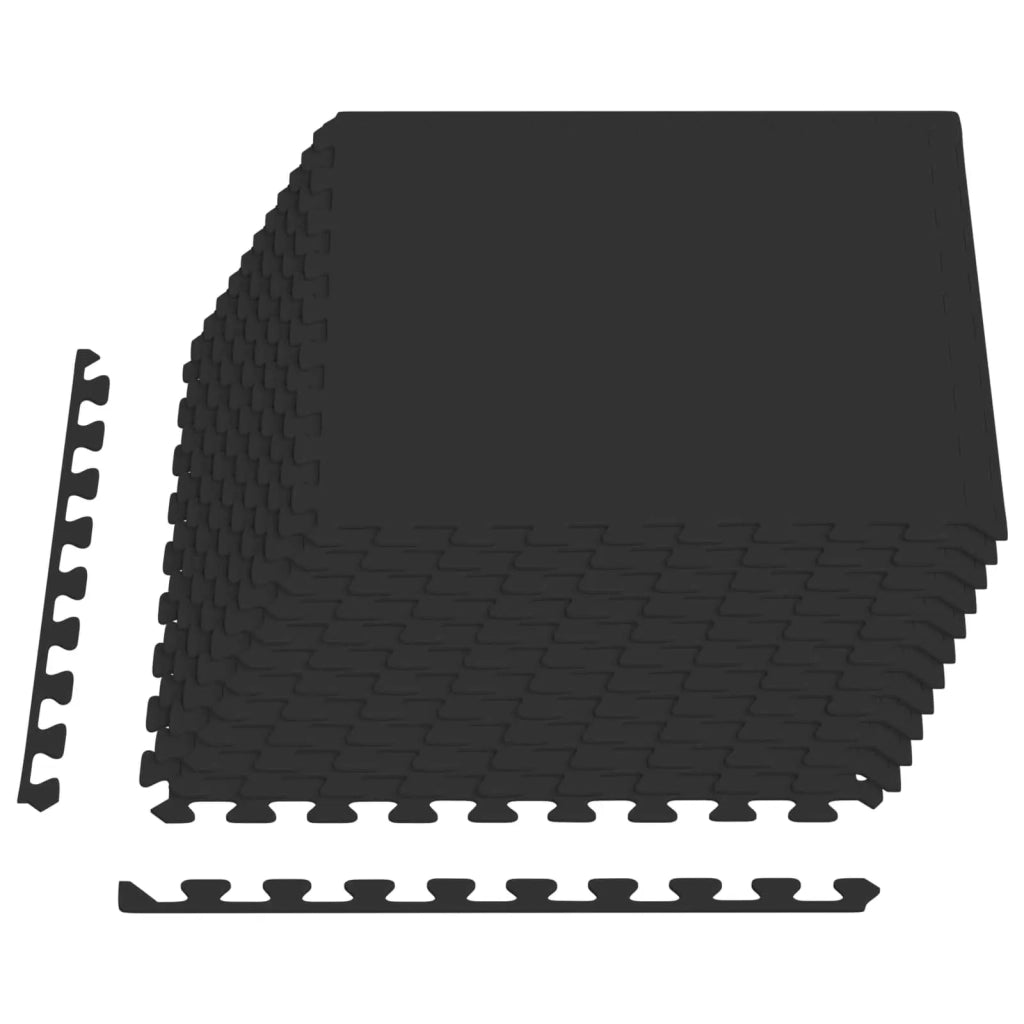 Tappeti 12 pcs Nero 4,32 m² Schiuma EVA 42040732