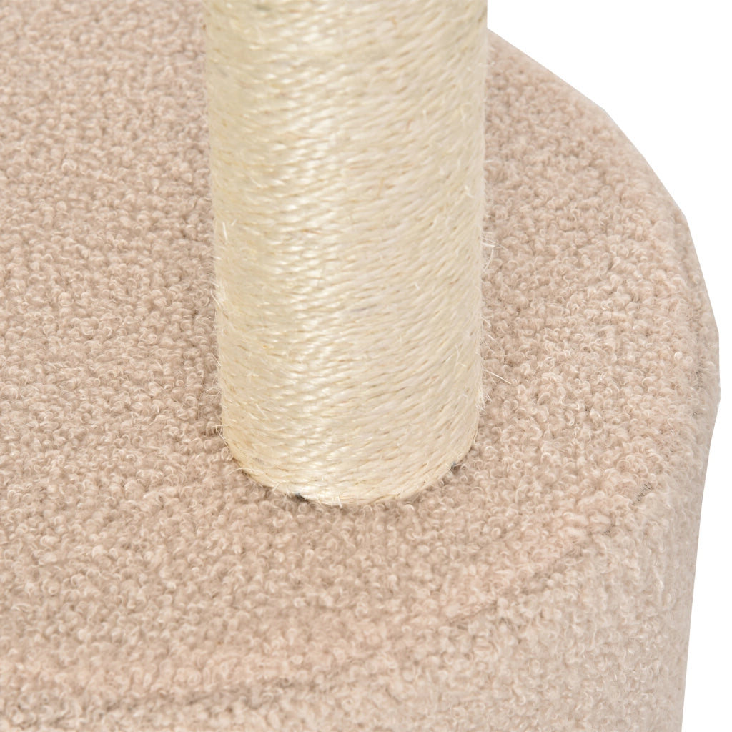Tiragraffi per Gatti 148cm ¨C Xylo ¨C Con Pali Sisal Piattaforme Cuccia e Pallina Beige