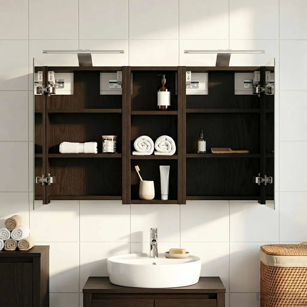 Set di Armadi da Bagno con lo scaffale 3 pcs 80 x 10,5 x 50 cm 3403657