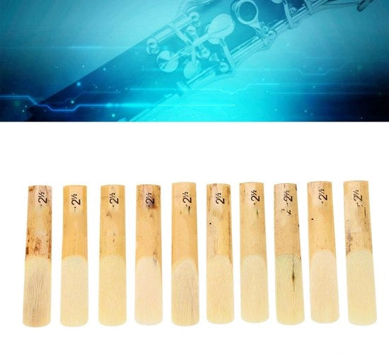 Set di canne per clarinetto da 10 pezzi - Materiale di alta qualità - Duraturo - Eccellente qualità acustica - Adatto per principianti