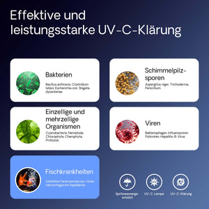 CUV-172 Chiarificatore acqua per laghetti Filtro luminoso 72W