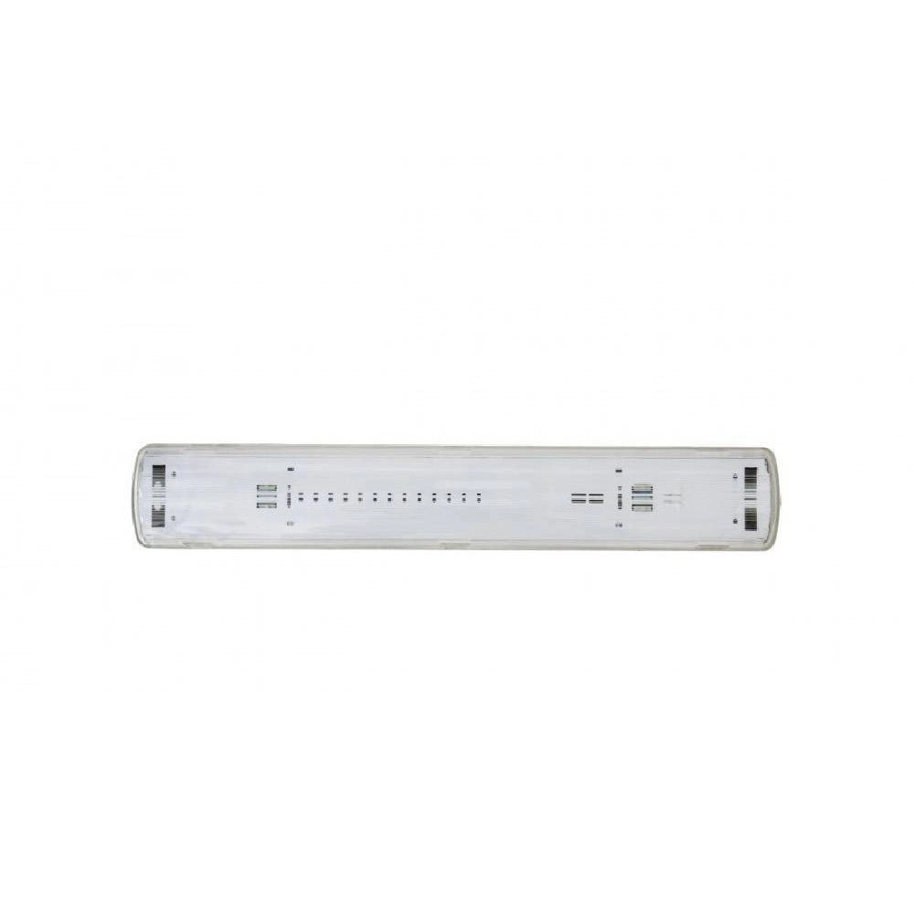Trade Shop - Plafoniera Stagna 2 Neon Led Tubo T8 G13 60 Cm Da Parete Soffitto Ip65 T8-60s -