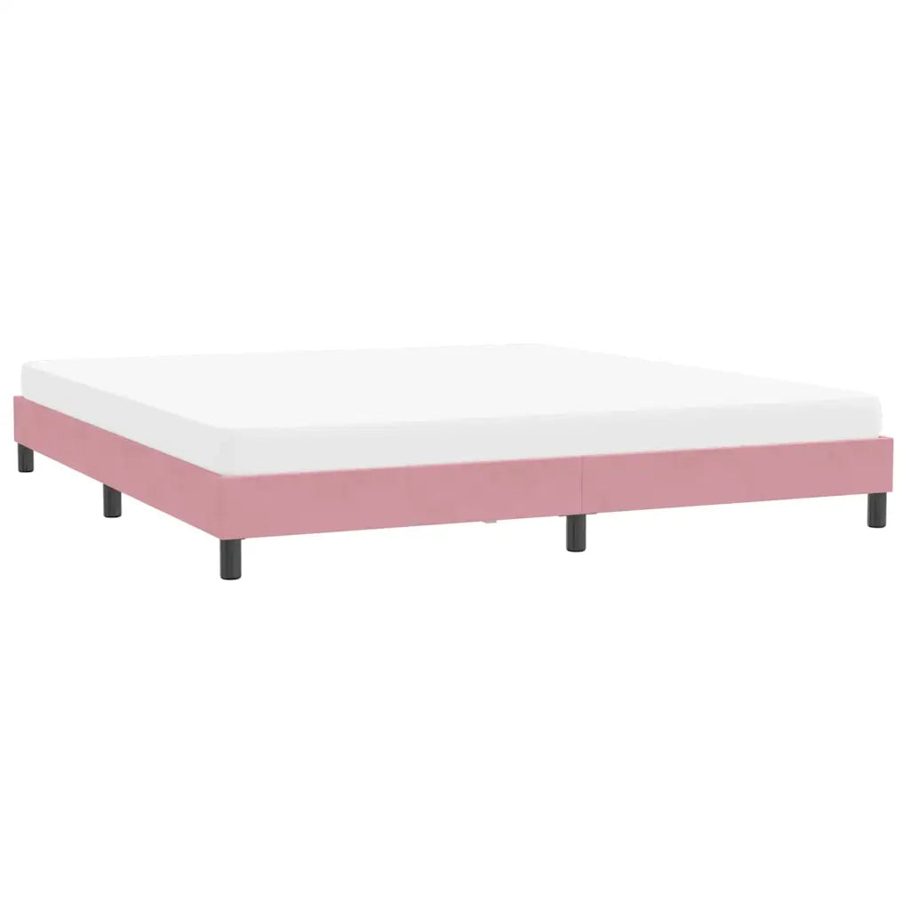 Giroletto senza Materasso Rosa 200x220 cm Velluto 4101426
