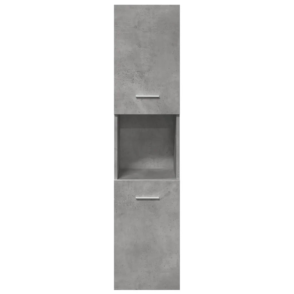 Set Mobili da Bagno 5 pz Grigio Cemento in Legno Multistrato 3324887