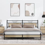 Giroletto senza Materaso in Metallo Rovere Sonoma 193x201 cm 3325122