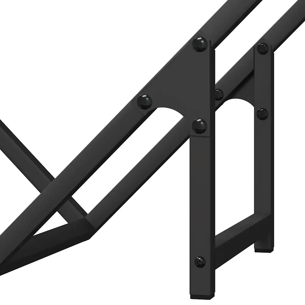 Rastrelliera per Legna da Ardere Nera 50x25x50 cm 864275