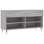 Panca Porta Scarpe | Scarpiera | Mobile per scarpe Grigio Sonoma 102x35x55 cm Legno Multistrato
