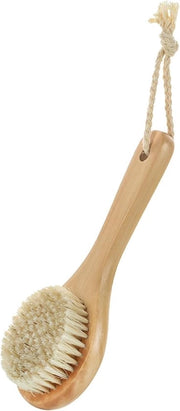 Rugborstel con setole corte di legno per massaggi di esfoliazione - Borsetta da bagno naturale per migliorare la circolazione sanguigna - Borsetta da doccia a doppia faccia per ridurre la cellulite