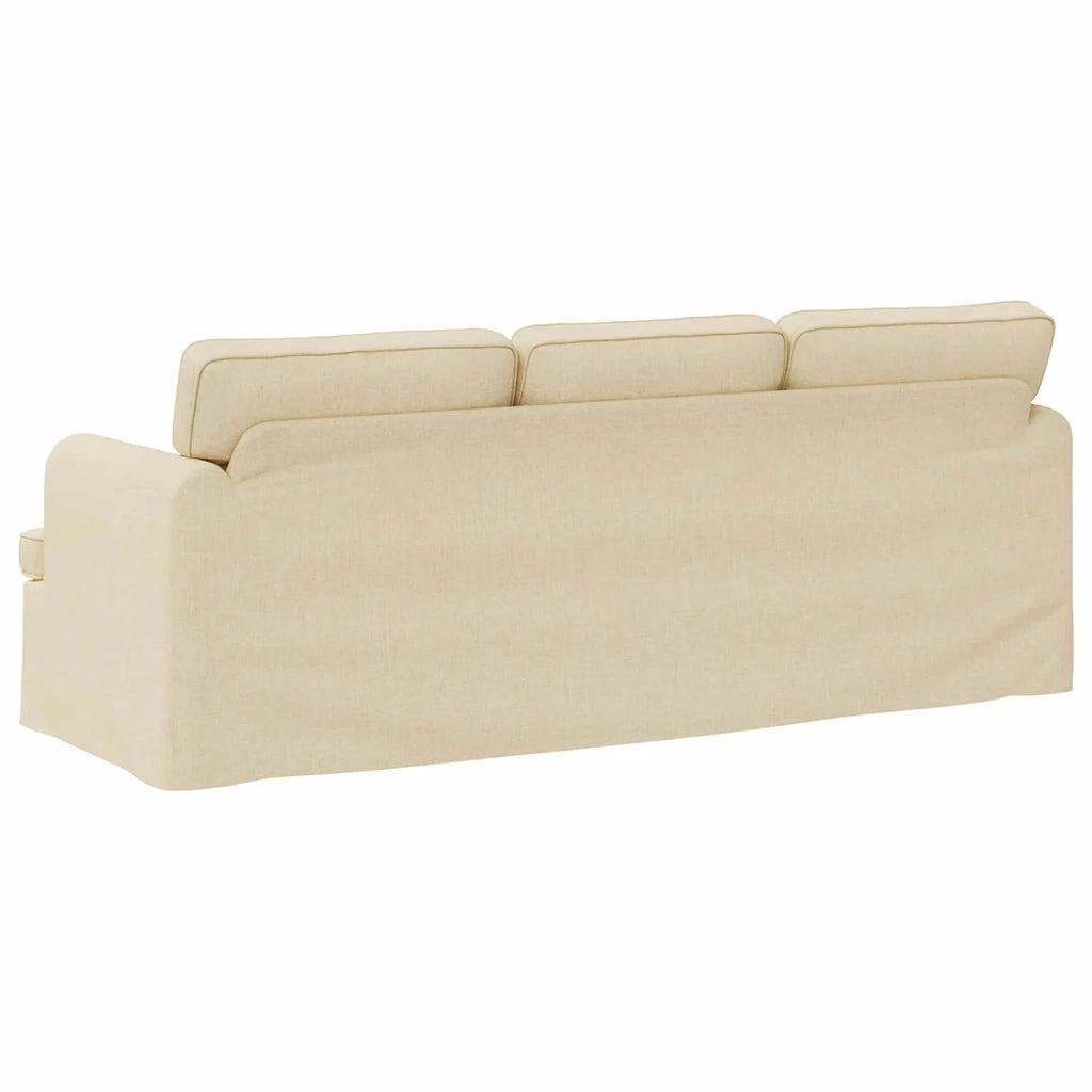 Divano Crema 201 x 80 x 85 cm Tessuto