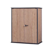 Keter 259078 Signature Venetian Armadio Portaattrezzi da Esterno 1400 L 140x73,6x170,4 cm Resina Effetto Legno Doghe colore Marrone