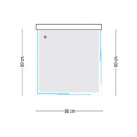Ogomondo box cabina doccia corner 3 lati cristallo temprato serigrafato 80x80x80