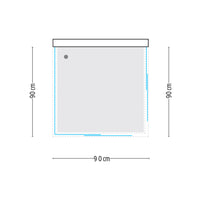 Ogomondo box cabina doccia corner 3 lati cristallo temprato serigrafato 90x90x90