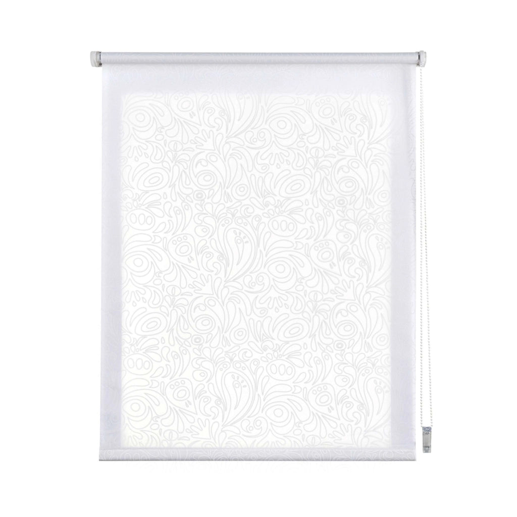 Tenda a rullo filtrante fantasia Bianco Cachemire 90x180 cm