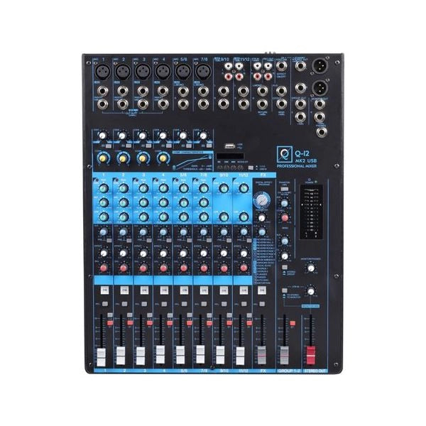 Mixer disc jockey q12 usb mk2 black 625811 - 8435017326867