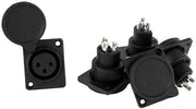 Pannello di connessione XLR per montaggio a parete, chassis, nero argento - connettore di cavo audio - attrezzatura studio