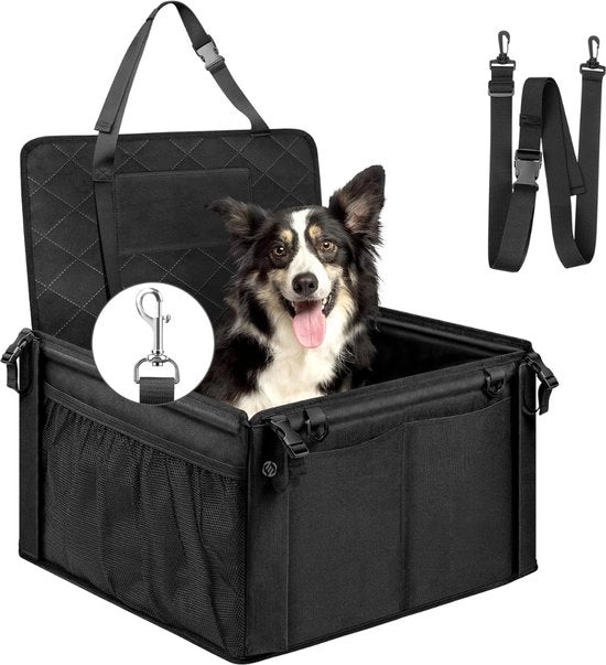 Hondenmand Auto con Cintura di Sicurezza - Autostoletto per Cani - Autostoletto per Cane - Autostoletto con Cintura