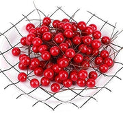 Decorazioni per Festa Artificiale - Cerei 200 Stuks - Baccelli di Ciliegio Artificiale - Decorazione per Festa - Ornamenti per Natale - Poliuretano + Metallo - 6 x 1 cm