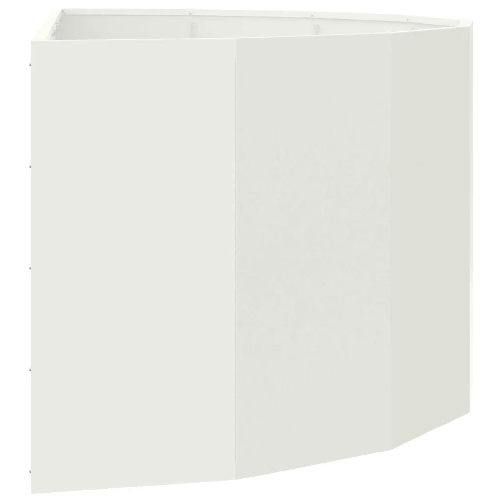 Fioriera-Vaso-Contenitore per Piante Bianco 120 x 60 x 50 cm Acciaio