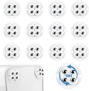 12 pezzi di ruote universali mini adesive a secco 360 gradi rotanti ruote a sfera robuste ruote a rullo contenitore della spazzatura cassettiera (bianco)