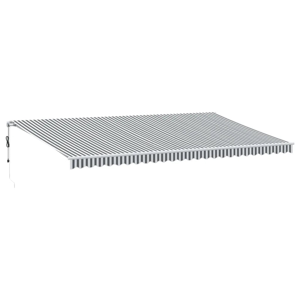 Tenda Sole Retrattile Automatica 600x350 cm Antracite e Bianco