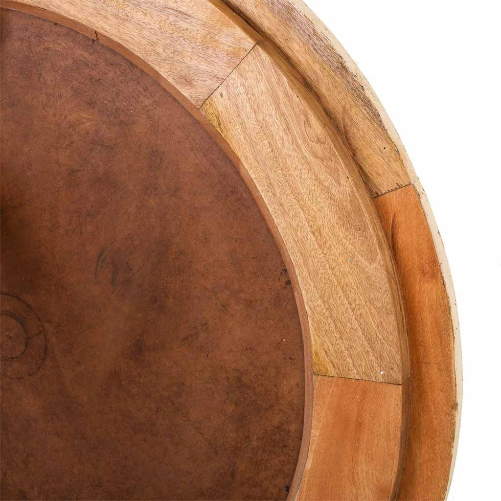Specchio in legno artigianale 120x4x120h cm
