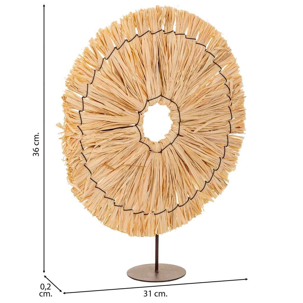 Figura decorativa in fibra naturale marrone 31x02x36h