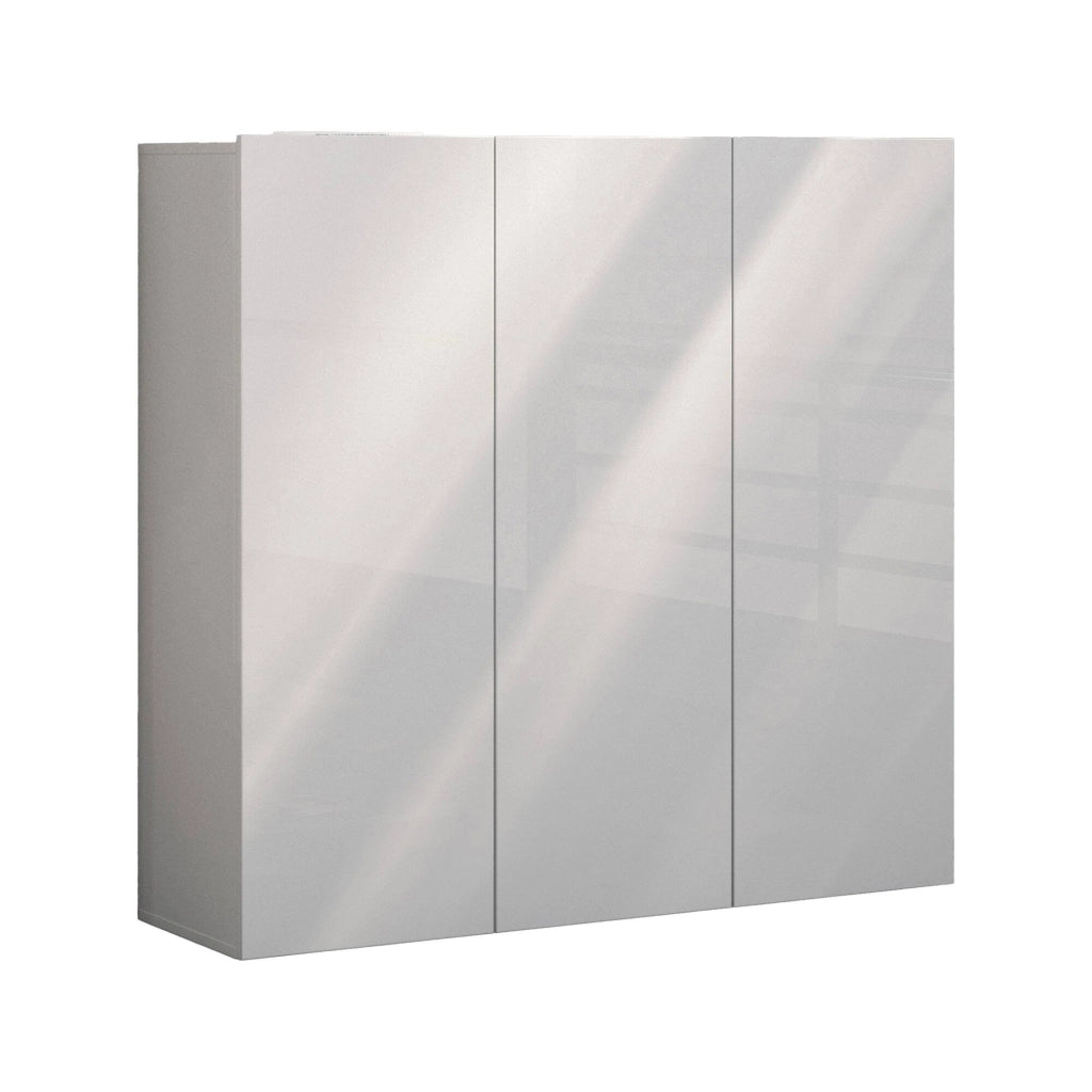 Mobile Portascarpe Alcazar, Scarpiera 24 Paia Made in Italy, 120x34x115h cm Bianco Lucido