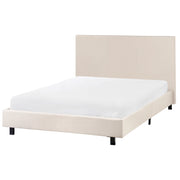 Letto con testiera piccola 120 x 200 cm in tessuto beige design moderno