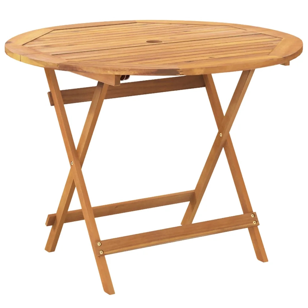 Set Pranzo da Giardino 5 pz Beige Polipropilene/ Legno Massello 3281771