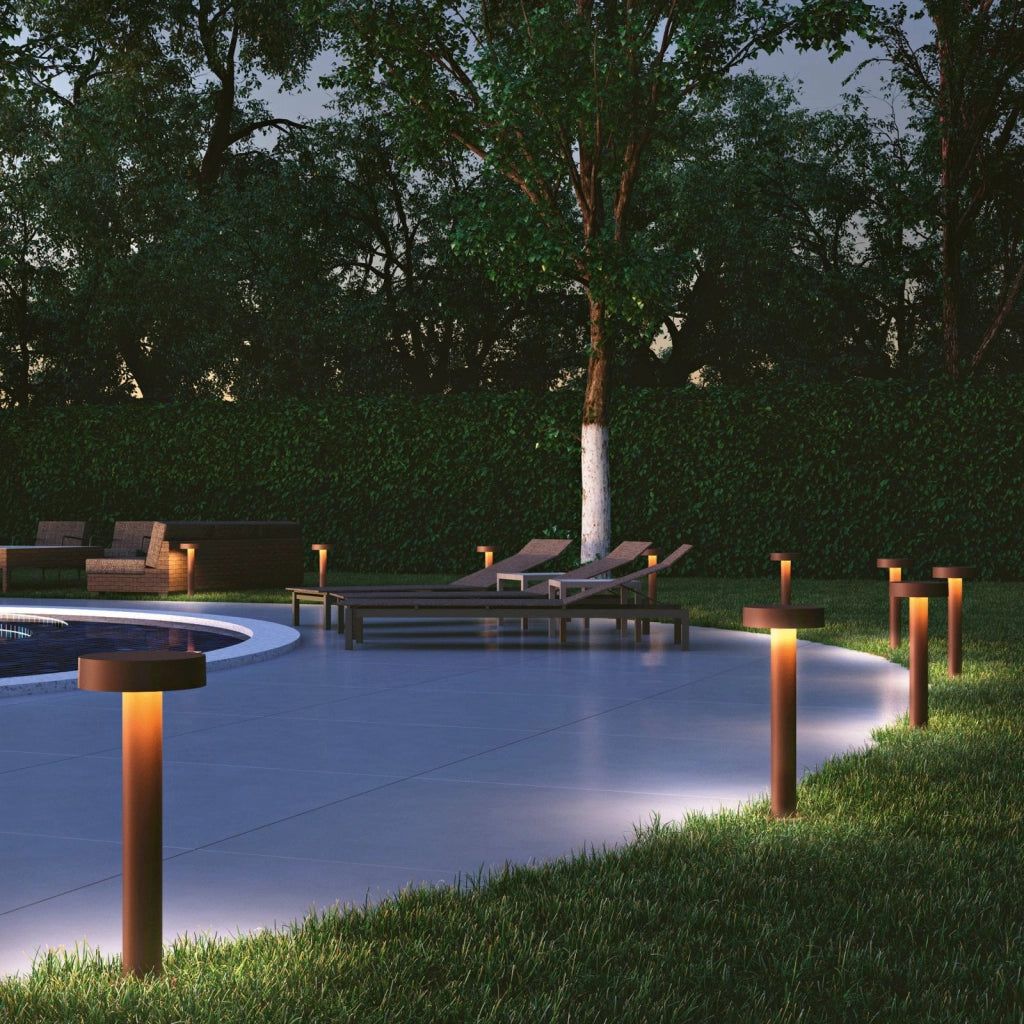 PALO UNDERWOOD CORTEN 4 LUCI ATTACCO G9 IP65 21X70CM IN METALLO