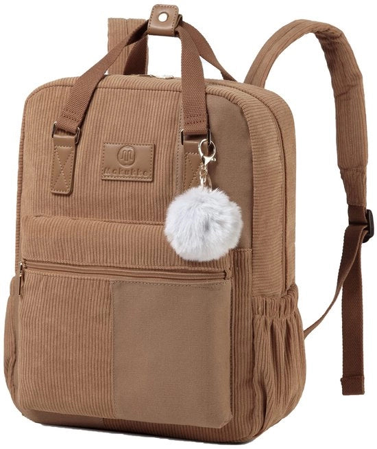 Borsa Casual per Uomo e Donna, Zaino con Cinturino Anti-Furto, Borsa da Scuola per Uomo e Donna, per Scuola e Giornaliero, Marrone