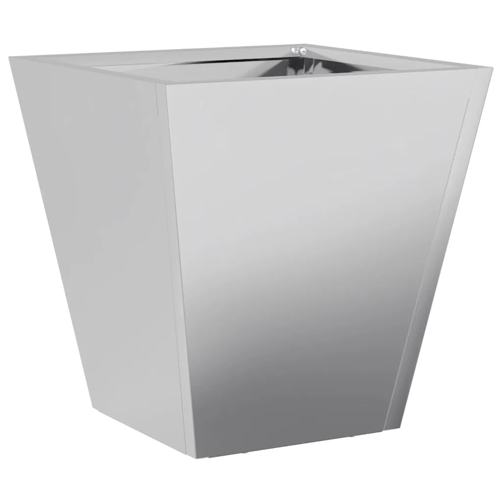 Fioriere da Giardino 2 pz 30x30x30 Grigie in Acciaio Zincato 851049