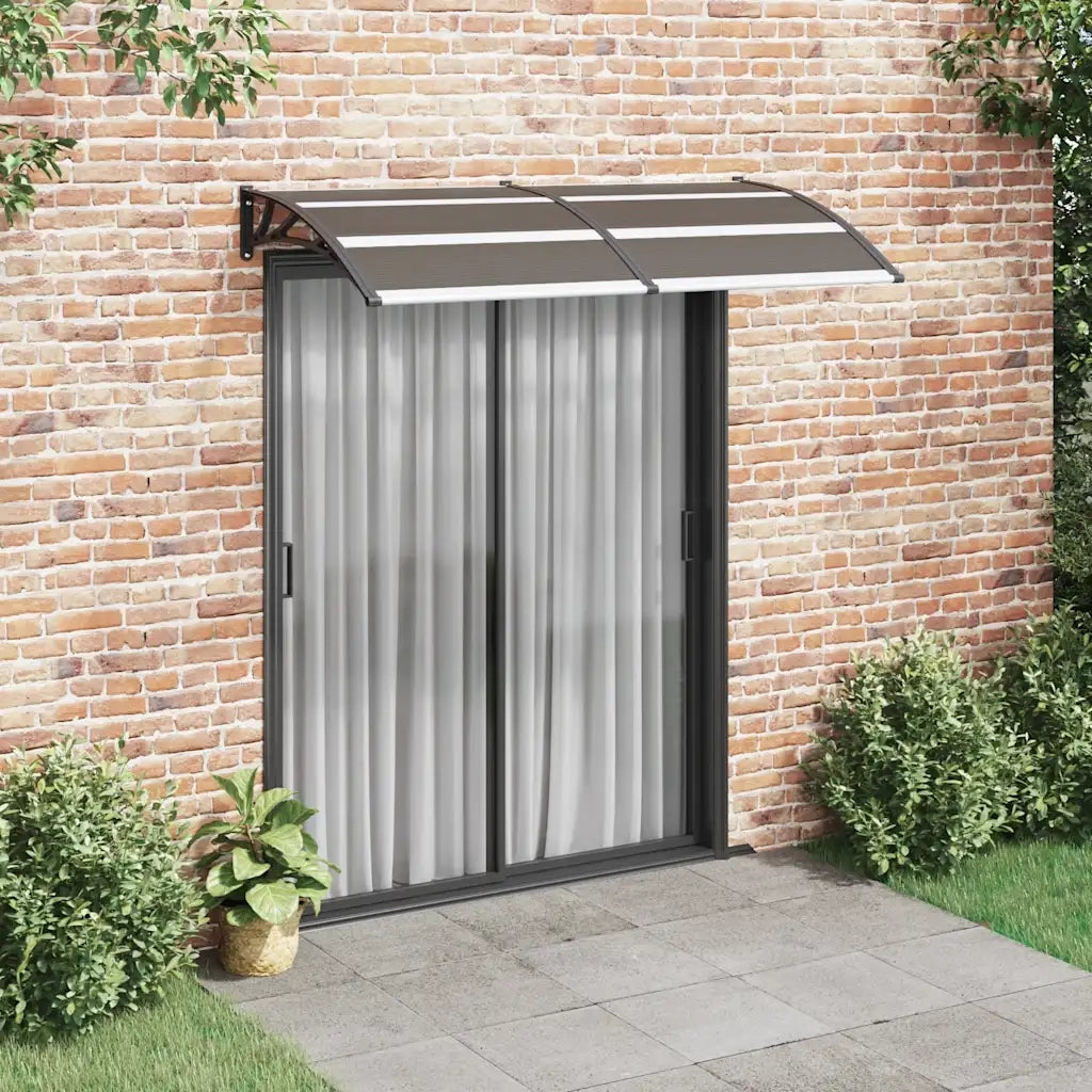 Pensilina per Porta Nera 200x100 cm in PC CFW1428178