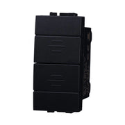 Pulsante Doppio Saliscendi 1P+1P 10A Colore Nero Compatibile Con Bticino Living International