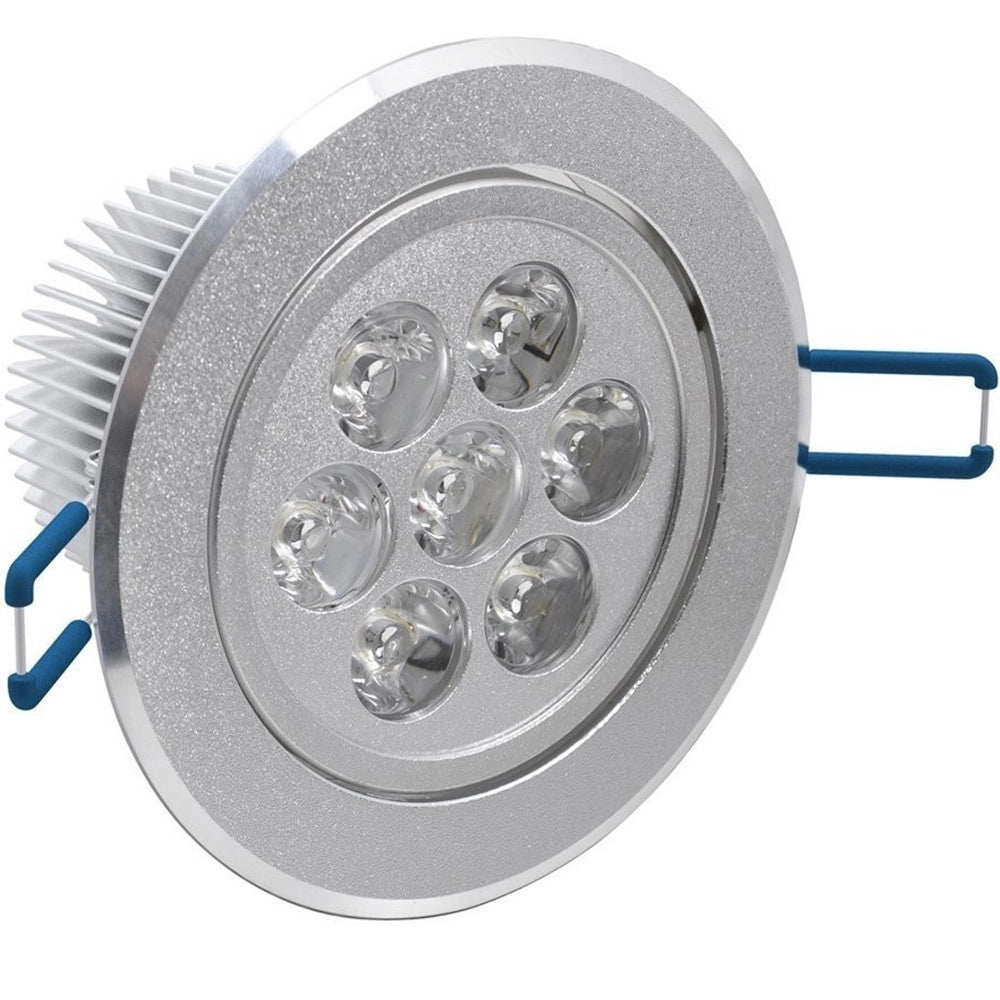Trade Shop - Faro Faretto A Led 7w Da Incasso A Molla Con Alette Calda Fredda Driver Incluso -