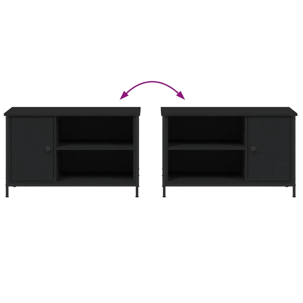 Mobile Porta TV Nero 80x40x50 cm in Legno Multistrato 832768