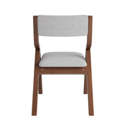 SEDIA Pieghevole in legno massello 91,5x49x15,5 cm Grigio Set da 4 pezzi