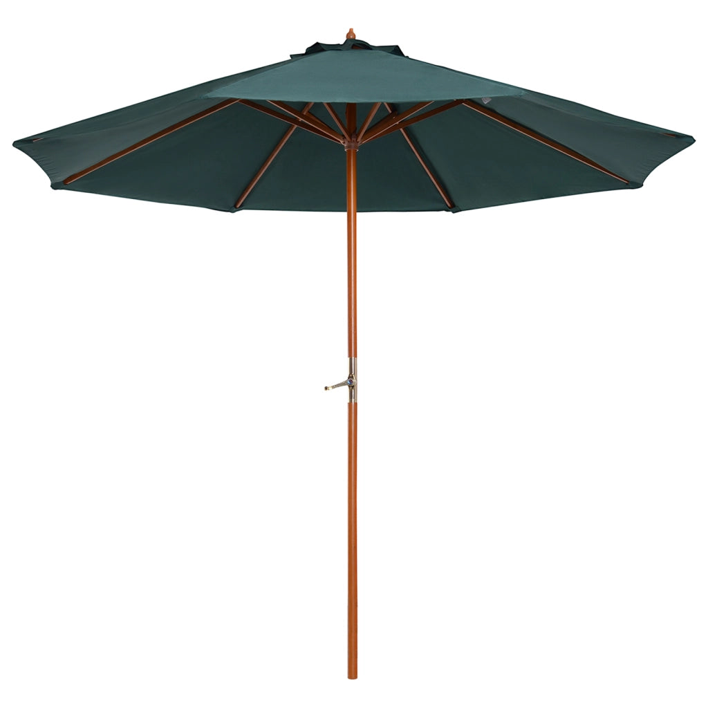 Ombrellone da giardino in legno ¨C zephmum ¨C 2.5m verde scuro