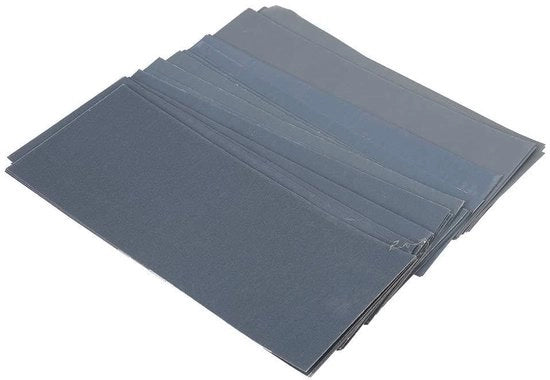 Set di carta abrasiva 36 pezzi - Grana 400 a 3000 - Silicato di carbonio - Utilizzo in ambiente secco - Adatto per auto/lavorazione del legno - Lunga durata - Disco abrasivo
