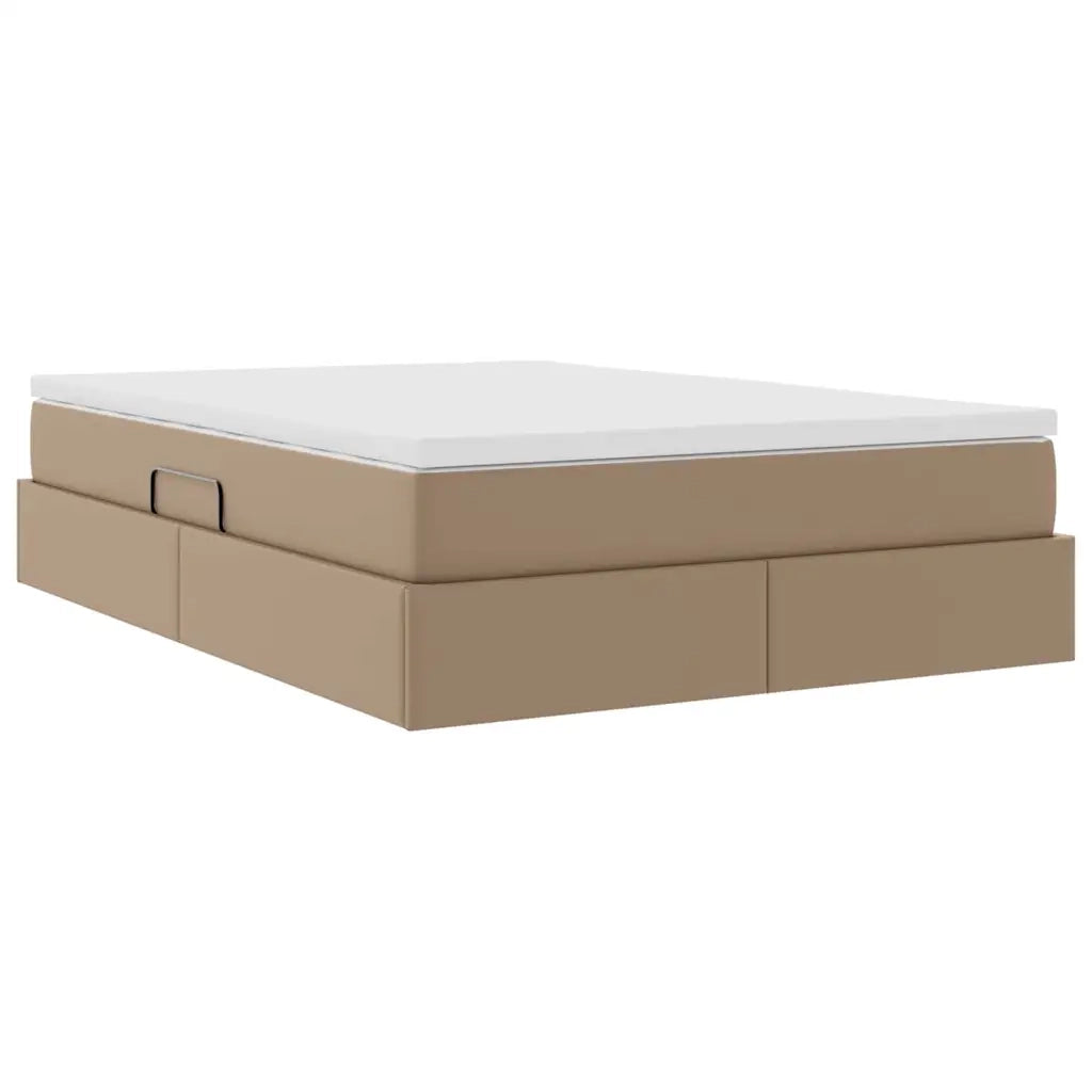 Letto con contenitore e materasso Cappuccino 140 x 200 cm 3370169