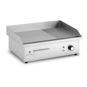 Piastra elettrica professionale con piastra di cottura da 3000 watt e grill (548 x 350 mm piastra in ferro liscia e rigata) 14_0004059