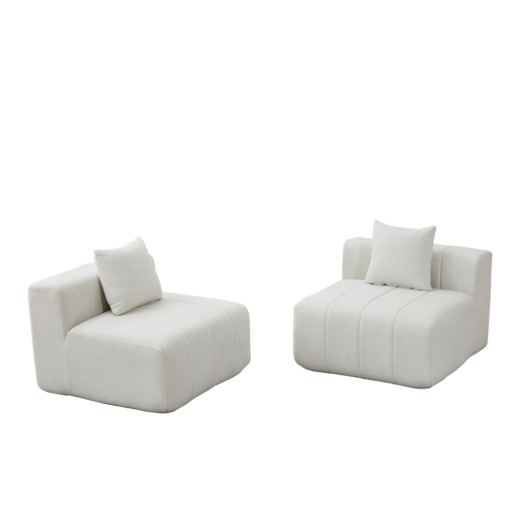 Divano in tessuto con cuscini ¨C Minimal ¨C Chenille