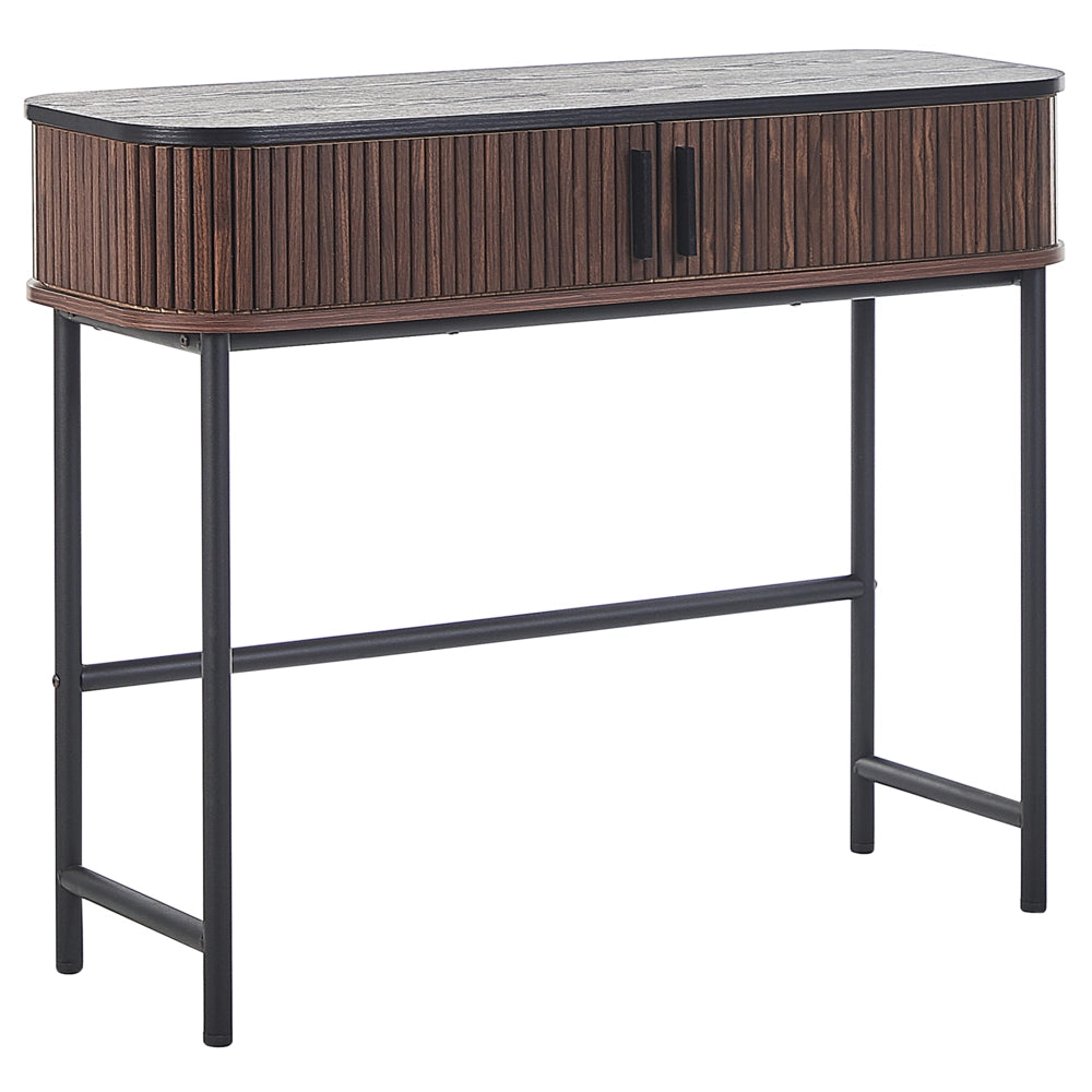 Tavolo consolle moderno con porta scorrevole in legno scuro stile rustico soggiorno ingresso