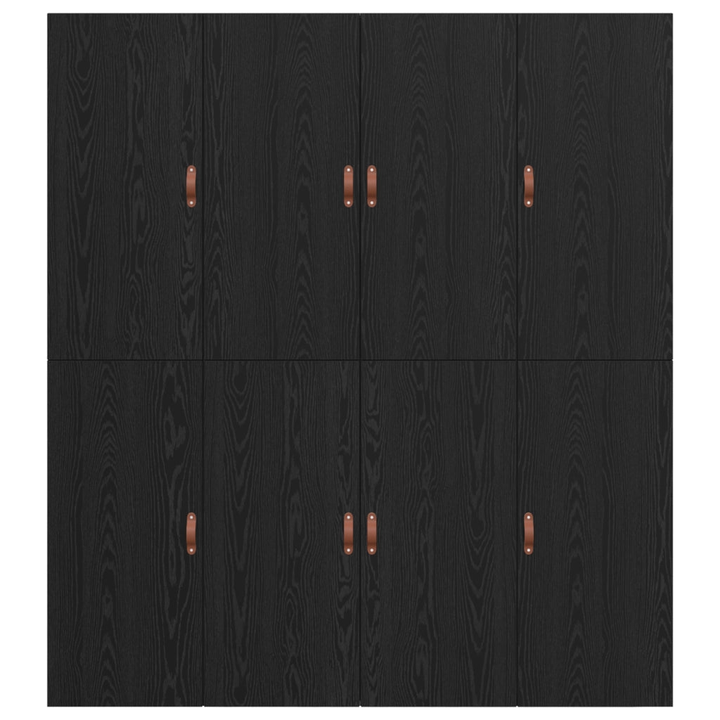 Struttura Letto con Contenitore  Nero Rovere 200x200 cm