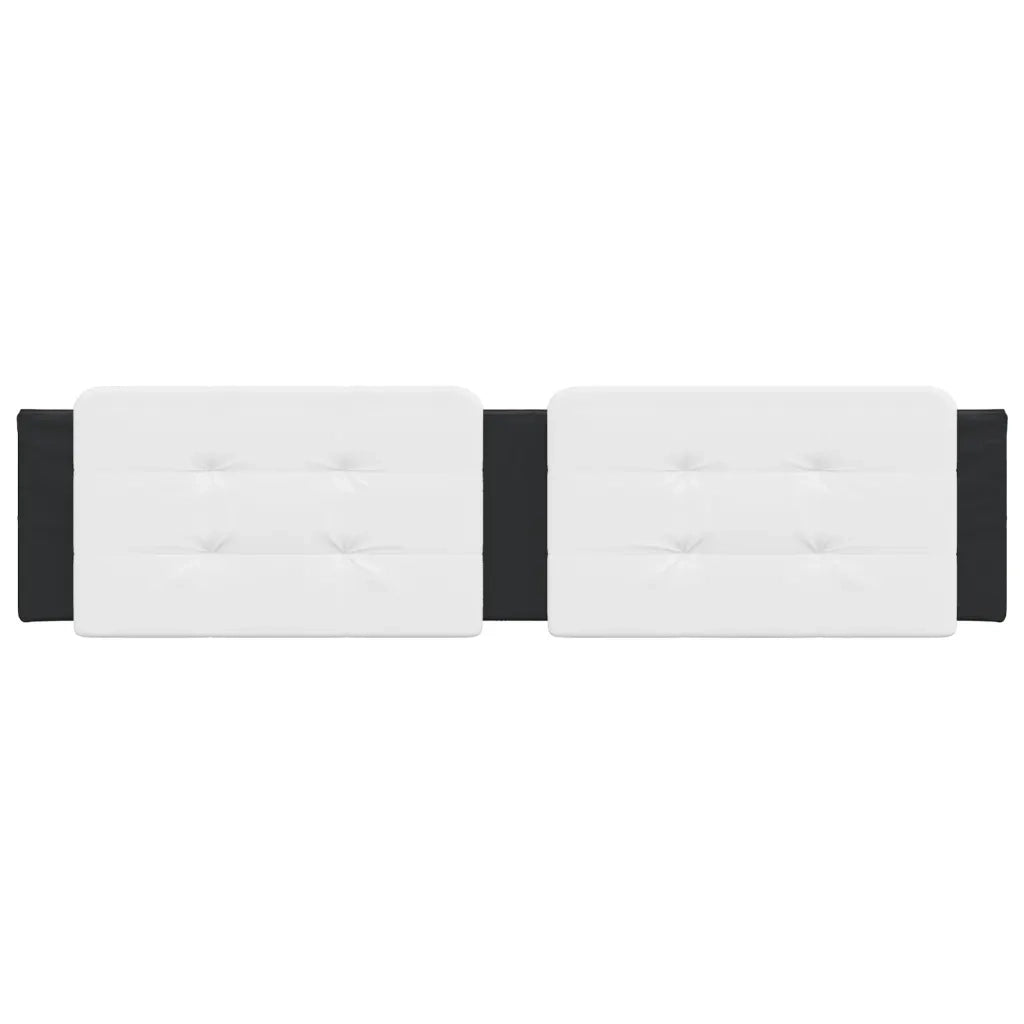 Cuscino Testiera Zadar Bianco e Nero 193 cm in Similpelle 374895