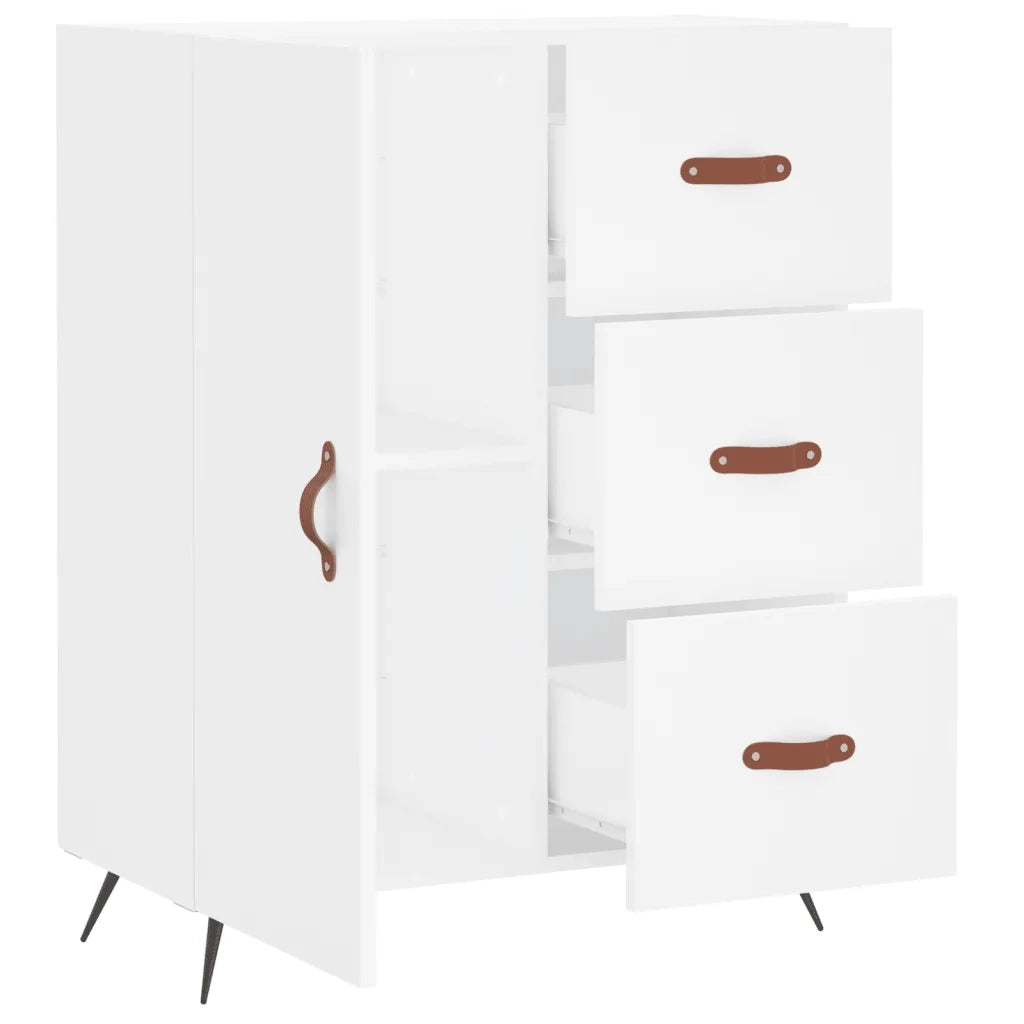 Credenza Bianca 69,5x34x90 cm in Legno Multistrato