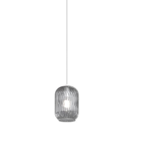 SOSPENSIONE OTTONE SAT. 2 LUCI SPOSTABILE VETRI FUME 1181OS-S2 S-FU