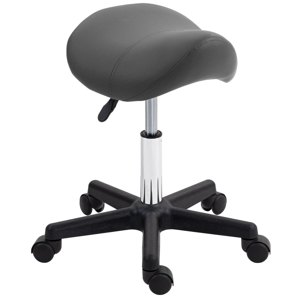 Sgabello girevole e regolabile in altezza ¨C zephmum ¨C similpelle grigio 48x47x45-59 cm