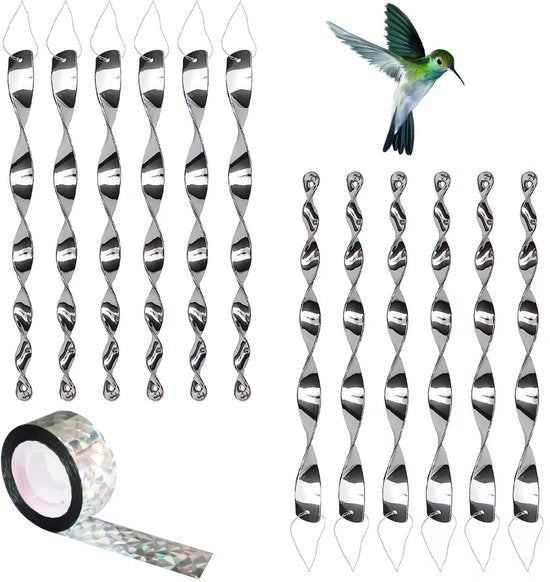 Decorazione Anti Uccelli 12 Pezzi - Repellente Uccelli Ultrasuoni - Decorazione Ventosa - Spirali Riflettenti - Sicuro per Uomo e Ambiente - Repellenti Uccelli 

Modello: Vogelafstotende Staven 12 Stuks 
Modello: Vogelverjager Ultrasoon